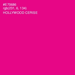 #E70686 - Hollywood Cerise Color Image