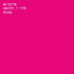 #E7077B - Rose Color Image