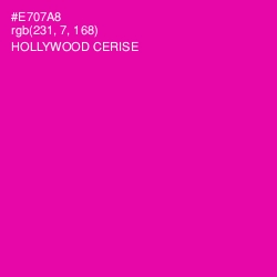 #E707A8 - Hollywood Cerise Color Image