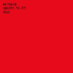 #E70A1B - Red Color Image