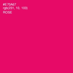 #E70A67 - Rose Color Image