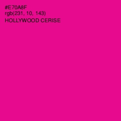 #E70A8F - Hollywood Cerise Color Image