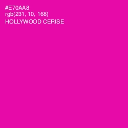 #E70AA8 - Hollywood Cerise Color Image