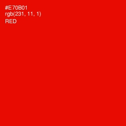 #E70B01 - Red Color Image