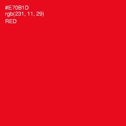 #E70B1D - Red Color Image