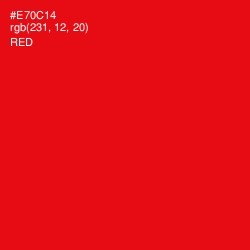 #E70C14 - Red Color Image