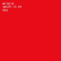 #E70C18 - Red Color Image