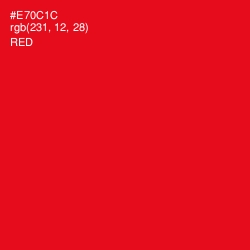 #E70C1C - Red Color Image