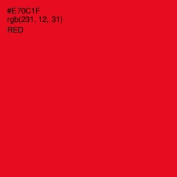 #E70C1F - Red Color Image