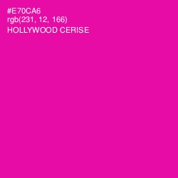 #E70CA6 - Hollywood Cerise Color Image