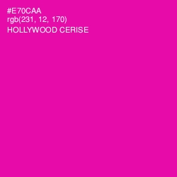 #E70CAA - Hollywood Cerise Color Image
