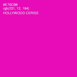 #E70CB8 - Hollywood Cerise Color Image