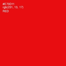 #E70D11 - Red Color Image