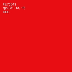 #E70D13 - Red Color Image