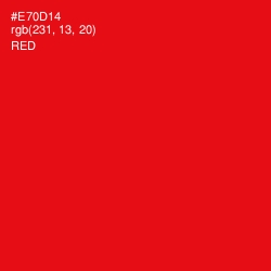 #E70D14 - Red Color Image