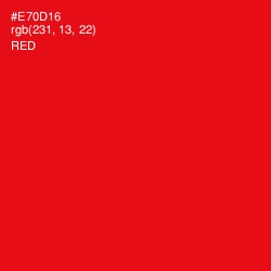 #E70D16 - Red Color Image