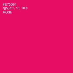 #E70D64 - Rose Color Image