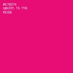 #E70D74 - Rose Color Image