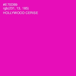 #E70DB9 - Hollywood Cerise Color Image