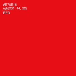 #E70E16 - Red Color Image