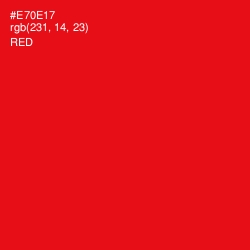 #E70E17 - Red Color Image