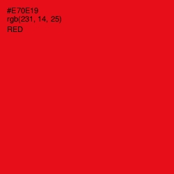 #E70E19 - Red Color Image