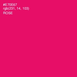 #E70E67 - Rose Color Image