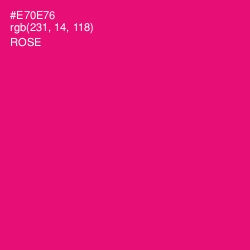 #E70E76 - Rose Color Image