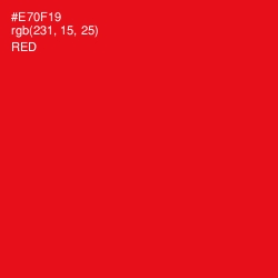 #E70F19 - Red Color Image