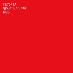 #E70F1A - Red Color Image