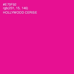 #E70F92 - Hollywood Cerise Color Image