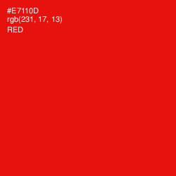 #E7110D - Red Color Image