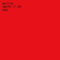 #E7111A - Red Color Image