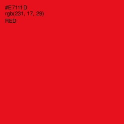 #E7111D - Red Color Image