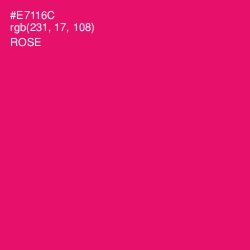 #E7116C - Rose Color Image