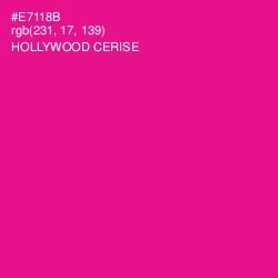 #E7118B - Hollywood Cerise Color Image
