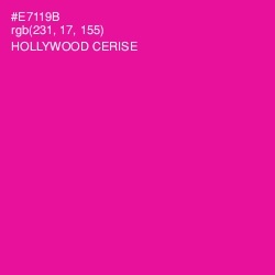 #E7119B - Hollywood Cerise Color Image