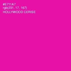 #E711A7 - Hollywood Cerise Color Image