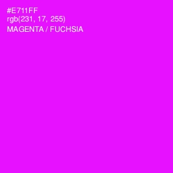 #E711FF - Magenta / Fuchsia Color Image