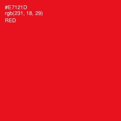#E7121D - Red Color Image