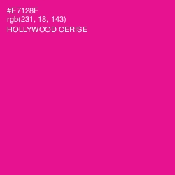 #E7128F - Hollywood Cerise Color Image