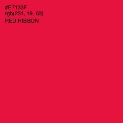 #E7133F - Red Ribbon Color Image