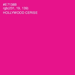 #E7138B - Hollywood Cerise Color Image