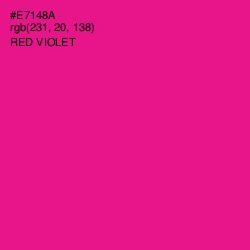 #E7148A - Red Violet Color Image