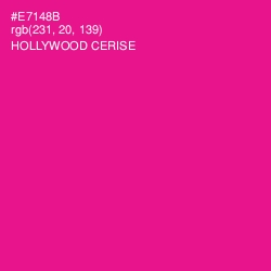 #E7148B - Hollywood Cerise Color Image