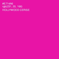 #E714A6 - Hollywood Cerise Color Image