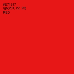 #E71617 - Red Color Image