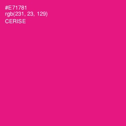 #E71781 - Cerise Color Image