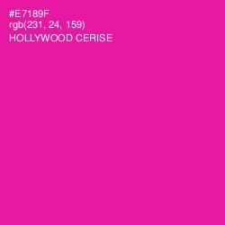 #E7189F - Hollywood Cerise Color Image
