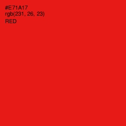 #E71A17 - Red Color Image